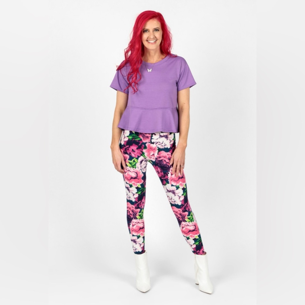 New LuLaRoe Floral Leggings One Size